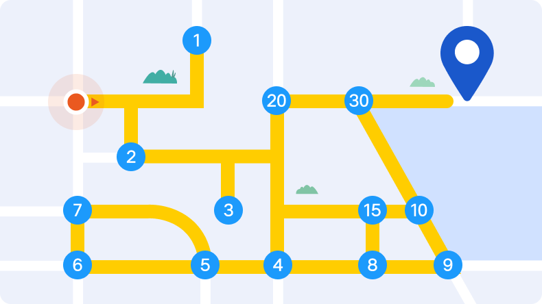 다중 경유지 길찾기