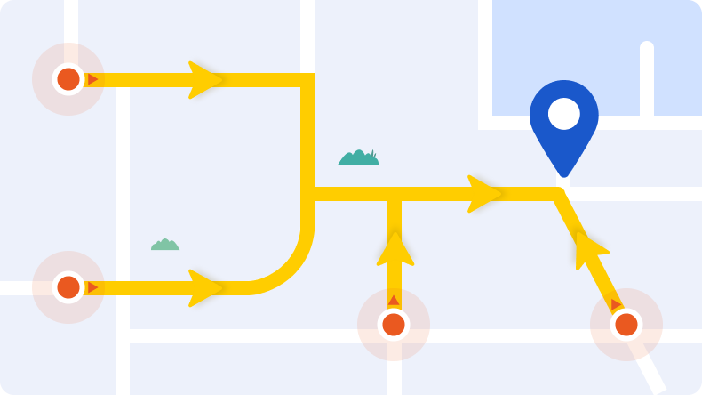 다중 출발지 길찾기